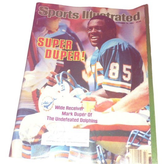 Sports Illustrated 1984 Mark Clayton Miami Dolphins Vintage Magazine