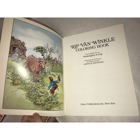 VINTAGE RIP VAN WINKLE DOVER COLORING BOOK