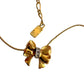 Yves Saint Laurent Gold and Rhinestone Bow Necklace