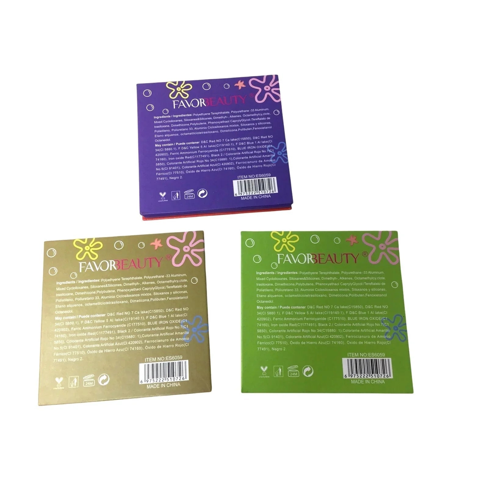 Favor Beauty Mr Krabs, Patrick & Squidward Palettes - Set of 3 Spongebob Squarepants Character Make - up Palettes - Favor Beauty - Make up - A+ Stuff