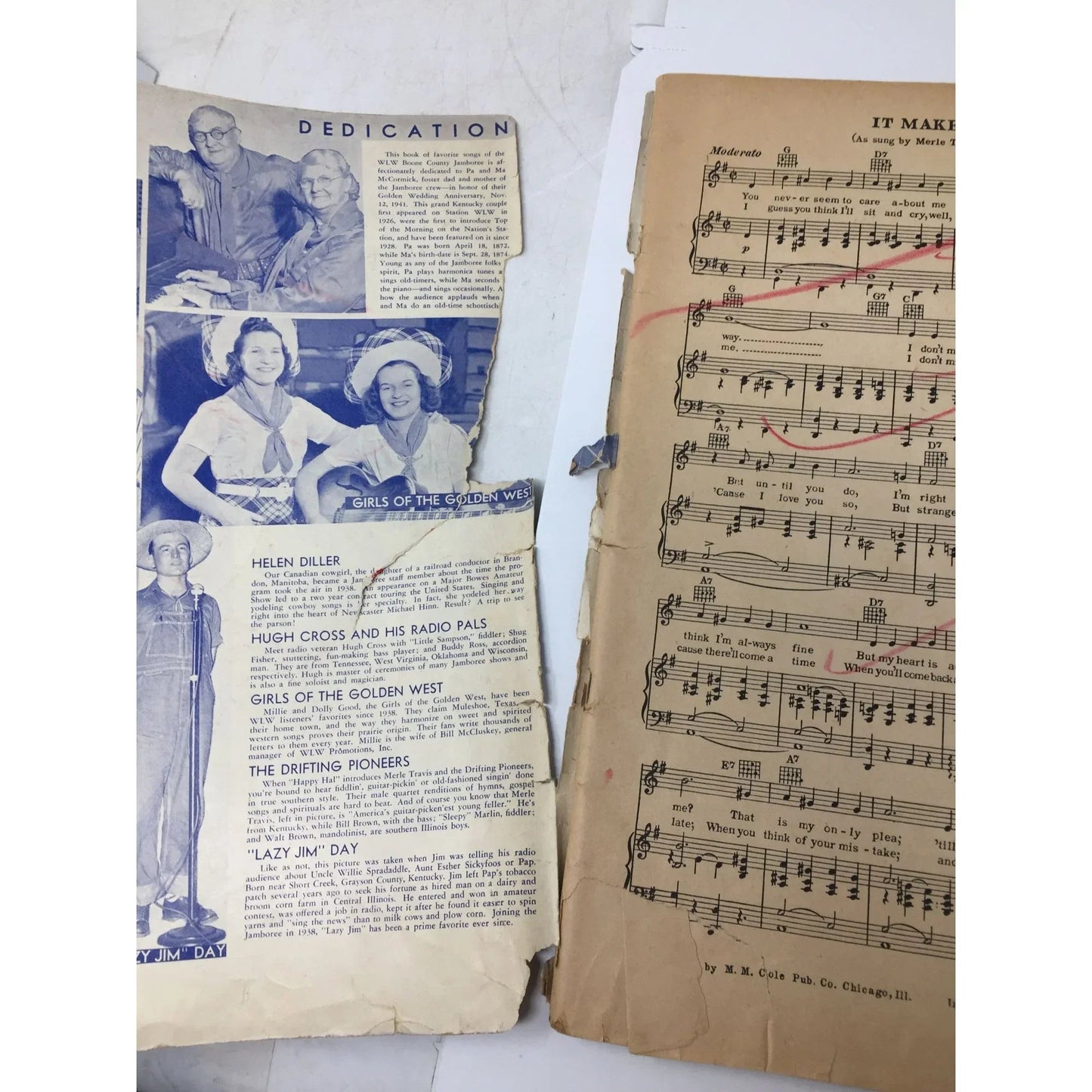 ''Favorite Songs of the WLW Boone County Jamboree'' Sheet Music Book - A+ Stuff - SHEET MUSIC - A+ Stuff