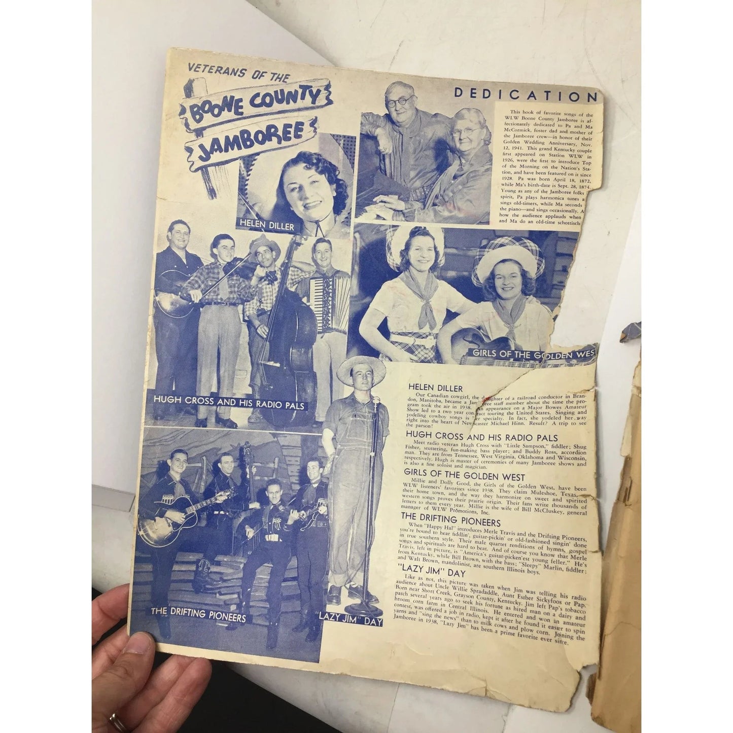 ''Favorite Songs of the WLW Boone County Jamboree'' Sheet Music Book - A+ Stuff - SHEET MUSIC - A+ Stuff