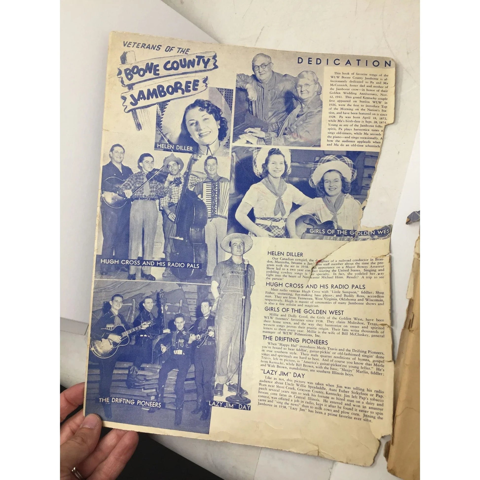 ''Favorite Songs of the WLW Boone County Jamboree'' Sheet Music Book - A+ Stuff - SHEET MUSIC - A+ Stuff