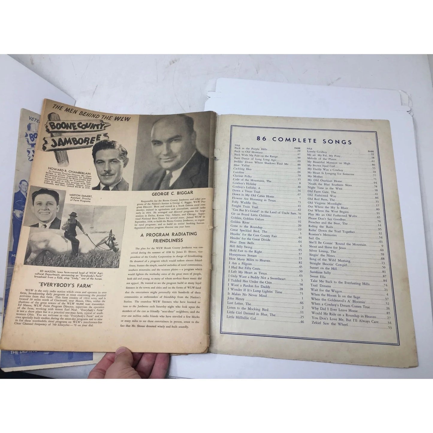 ''Favorite Songs of the WLW Boone County Jamboree'' Sheet Music Book - A+ Stuff - SHEET MUSIC - A+ Stuff