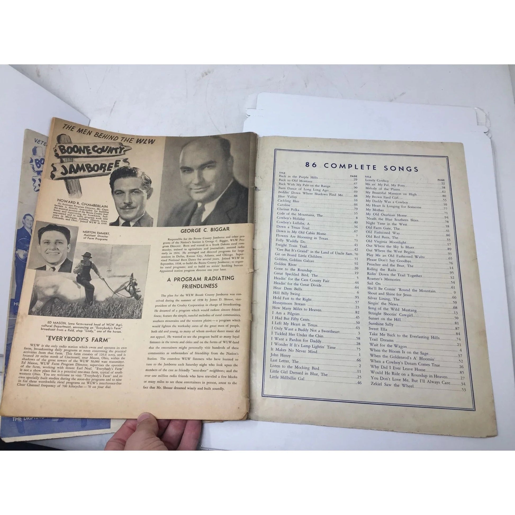 ''Favorite Songs of the WLW Boone County Jamboree'' Sheet Music Book - A+ Stuff - SHEET MUSIC - A+ Stuff