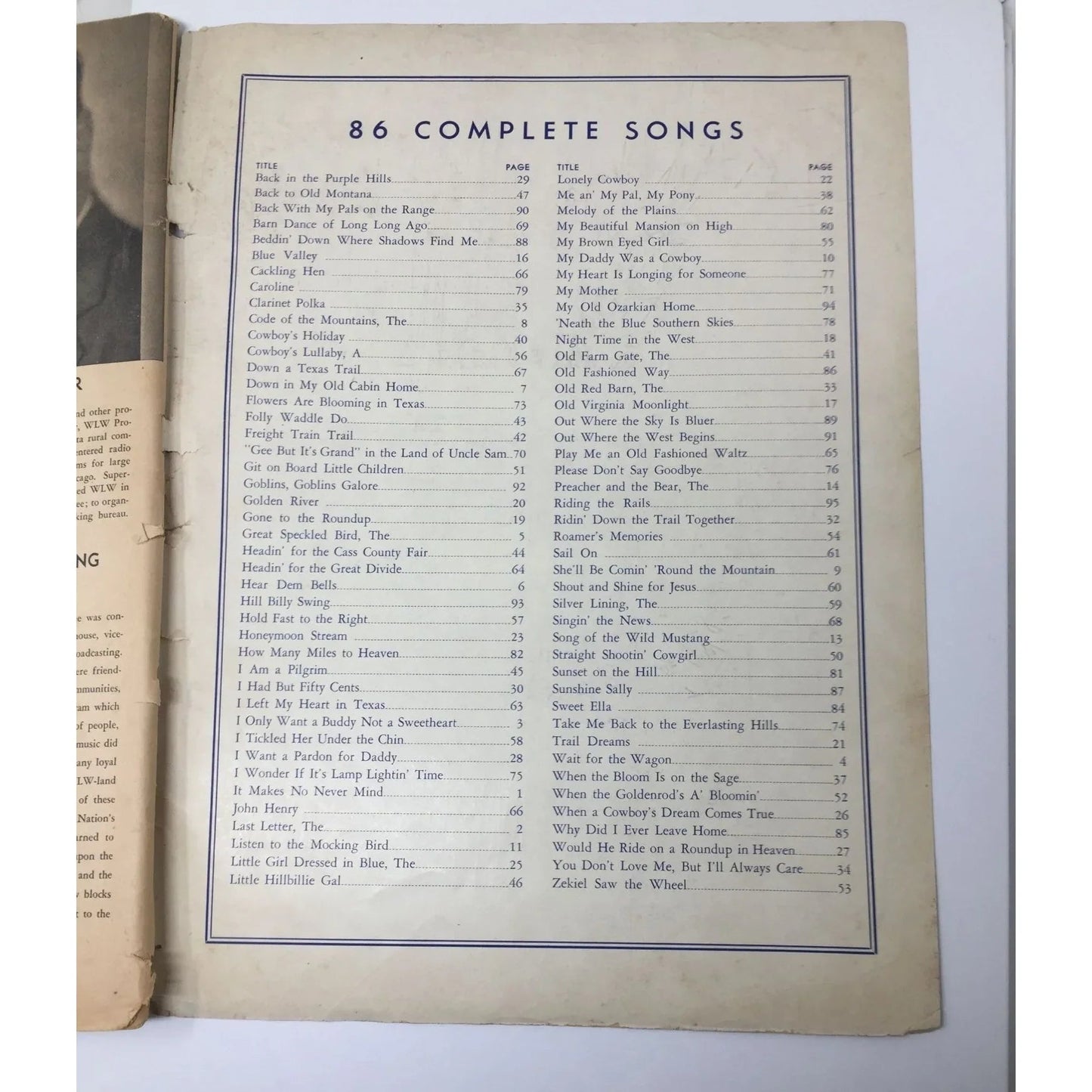 ''Favorite Songs of the WLW Boone County Jamboree'' Sheet Music Book - A+ Stuff - SHEET MUSIC - A+ Stuff
