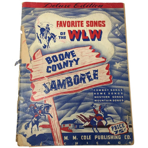 ''Favorite Songs of the WLW Boone County Jamboree'' Sheet Music Book