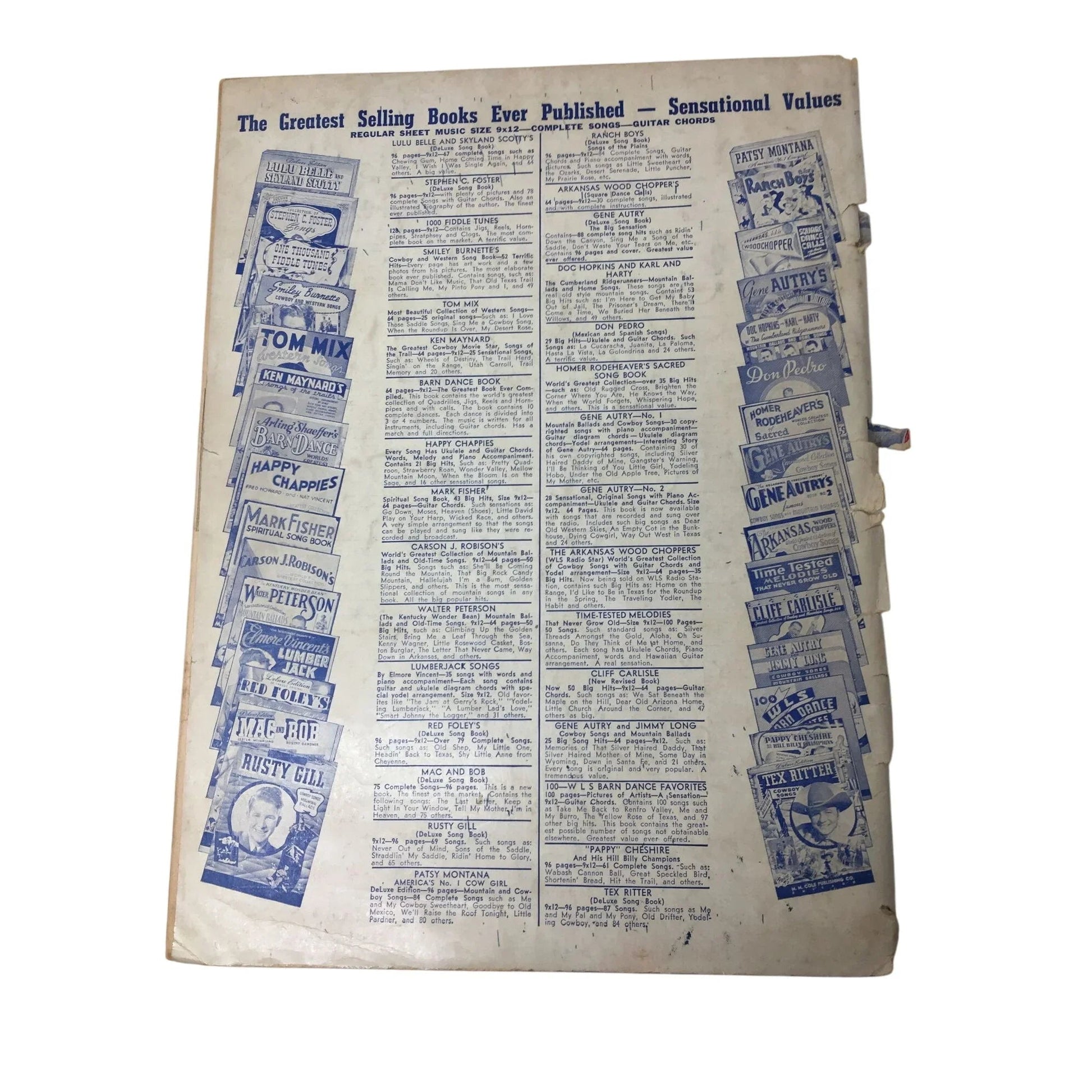 ''Favorite Songs of the WLW Boone County Jamboree'' Sheet Music Book - A+ Stuff - SHEET MUSIC - A+ Stuff