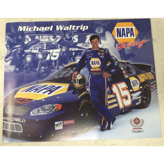 Michael Waltrip NAPA Racing Promotional Picture Card NASCAR 8"X10"