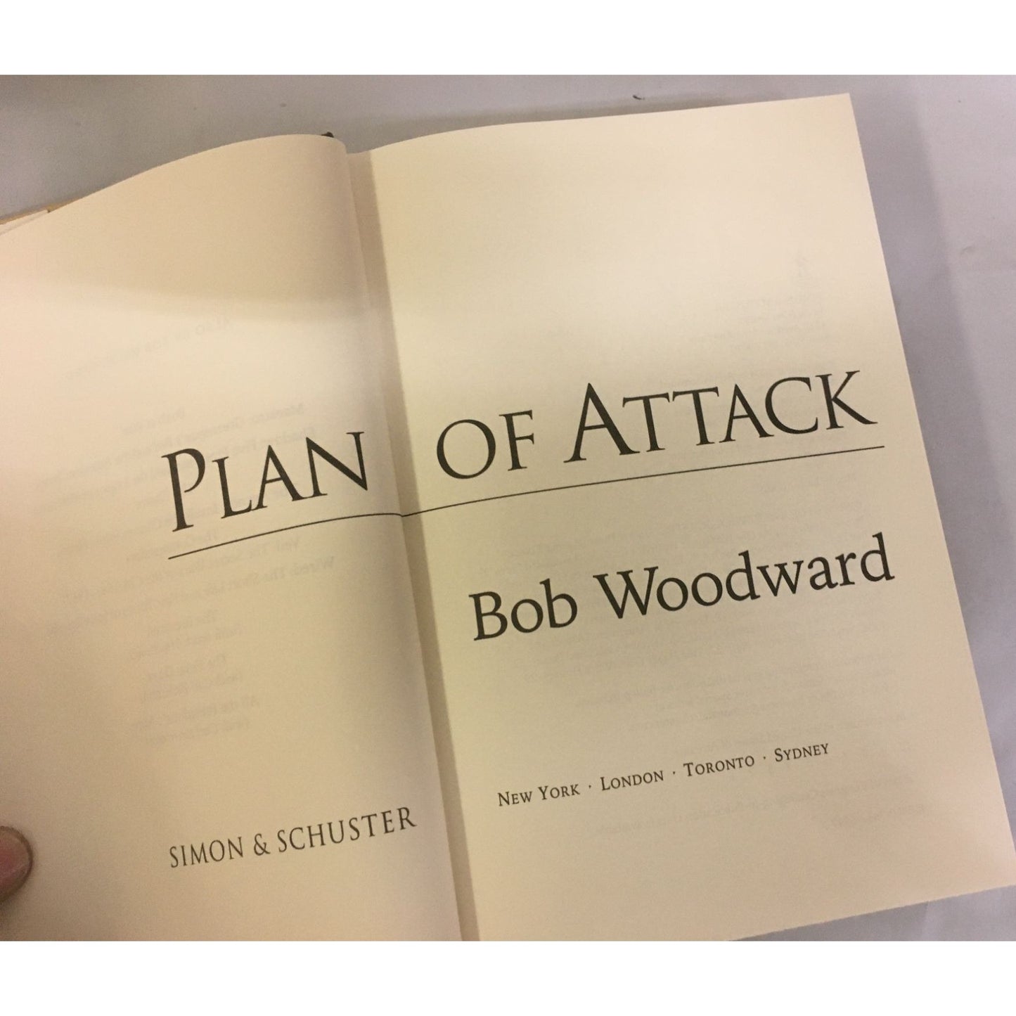 Plan of Attack by Bob Woodward Hardback Book