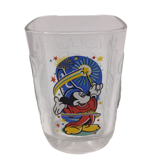 Vintage 2000 Walt Disney Fantasia Epcot McDonalds Square Mickey Glass