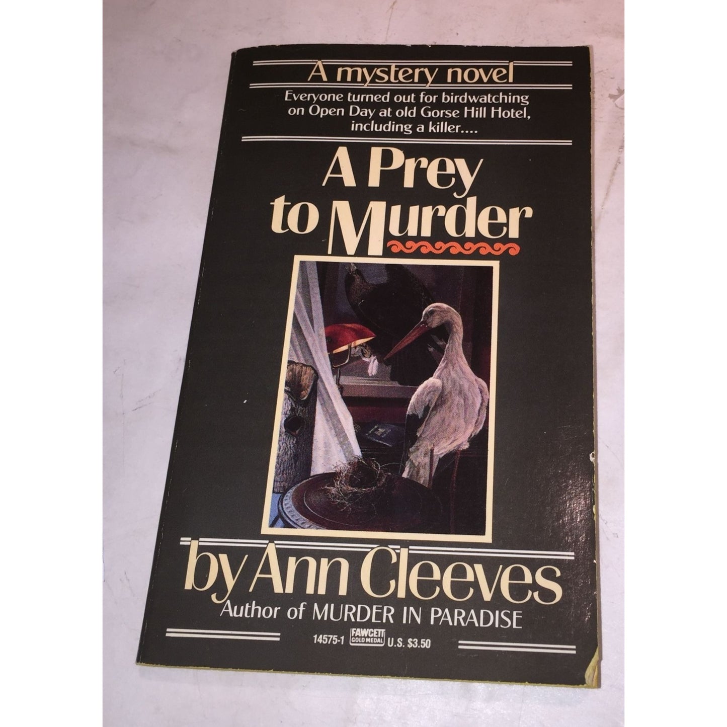 A Prey to Murder by Ann Cleeves Softcover Book- A mystery novel