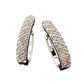 Beautiful 1/4 Carats Diamond Wave Hoop Earrings - Sterling Silver - Natural Diamonds