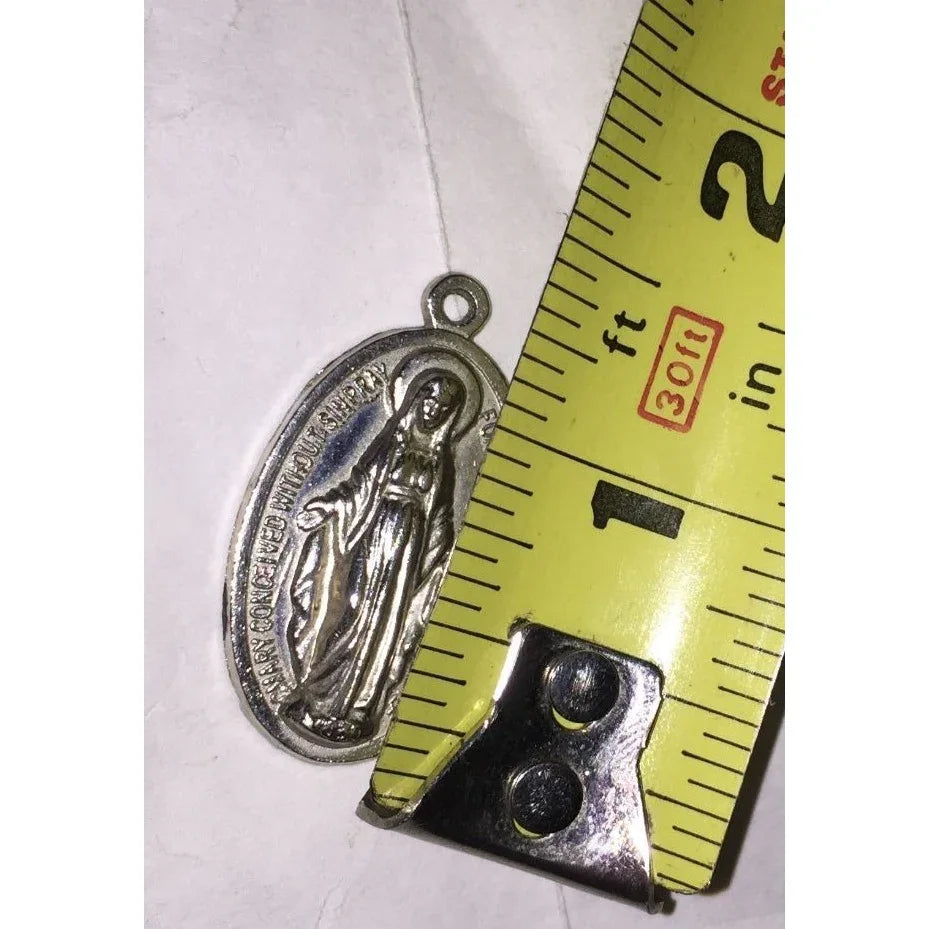 Holy Mother Religious pendant - Mary Conceived without sin - pray for us without recourse to thee - A+ Stuff