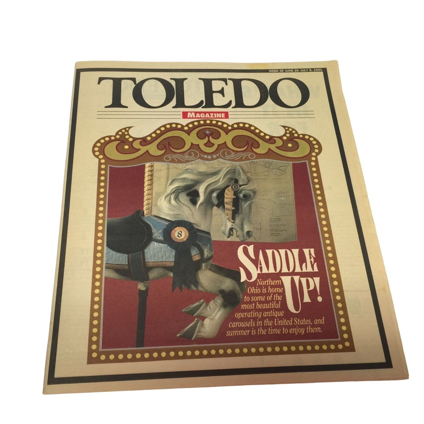 Vintage June 30- July 6, 1991 Collectible Toledo Magazine Saddle Up!
