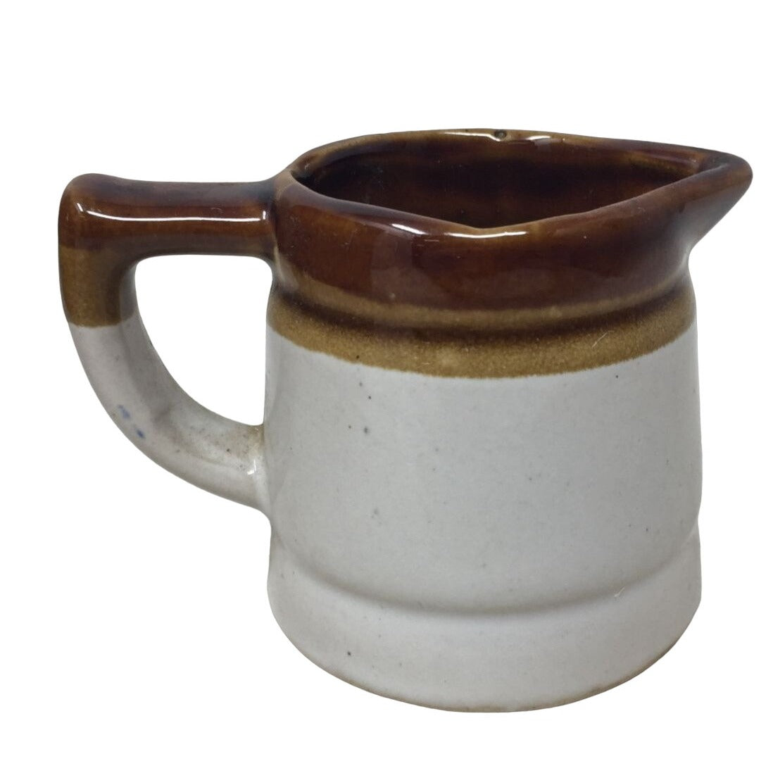 Vintage Stoneware Brown Glaze Measuring Cup- 1/2 Cup