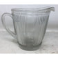 Vintage Antique Ekco Chicago Clear Glass Ribbed Juice Cocktail Pitcher