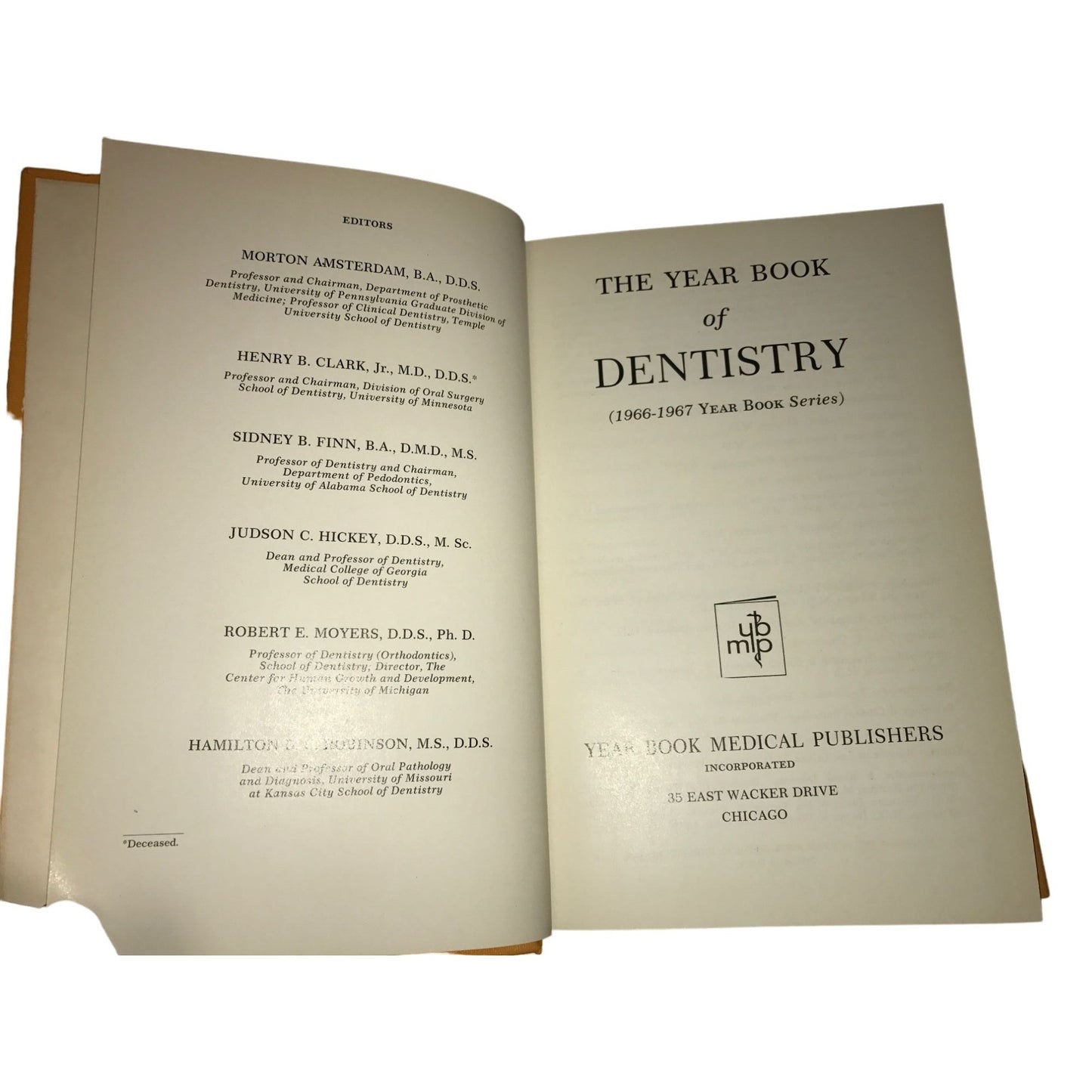 Vintage Yearbook of Dentistry 1966-1967 Hardcover Book