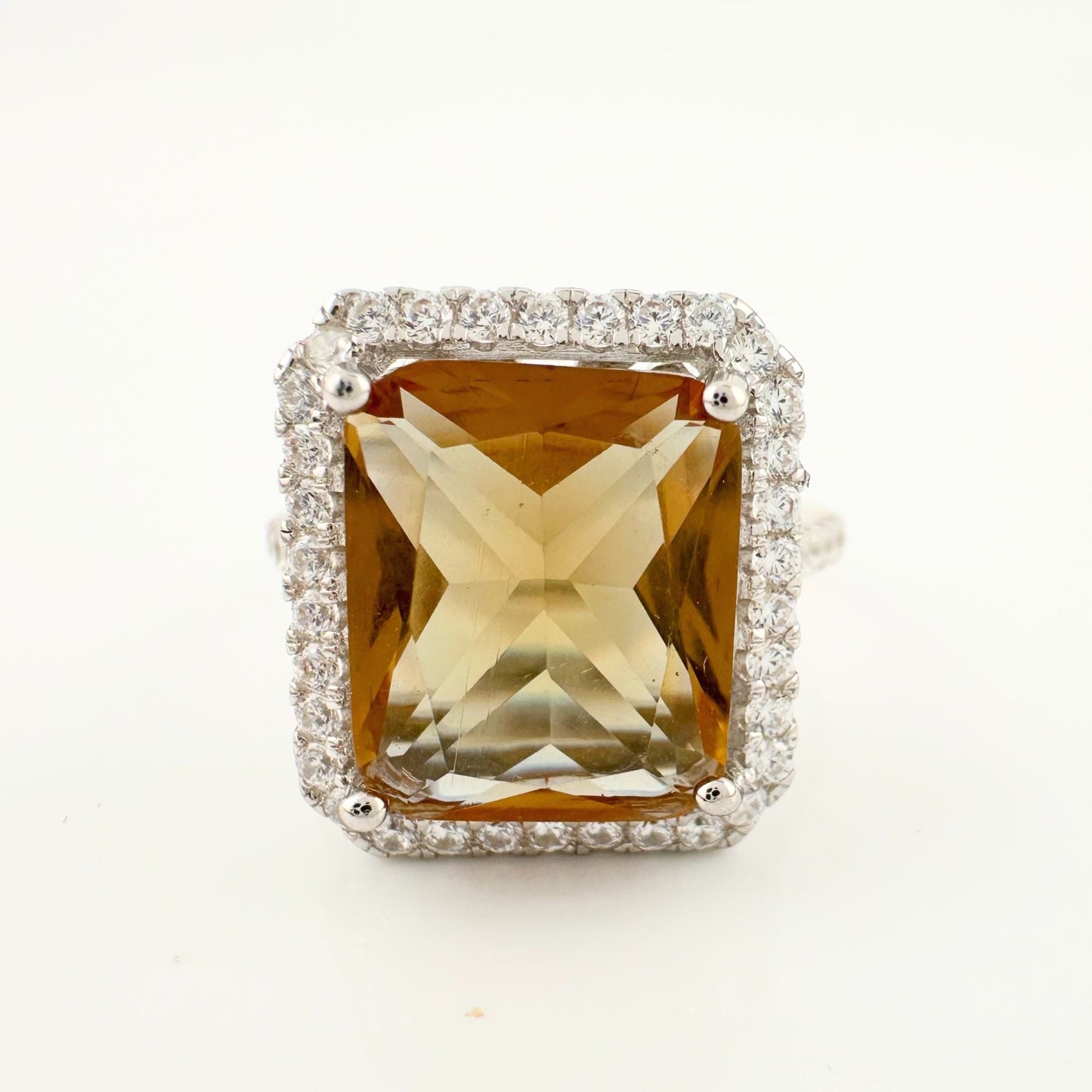 Elegant Emerald Cut Lab Created Sultanite Ring - Beautiful Detailing!  Size 6