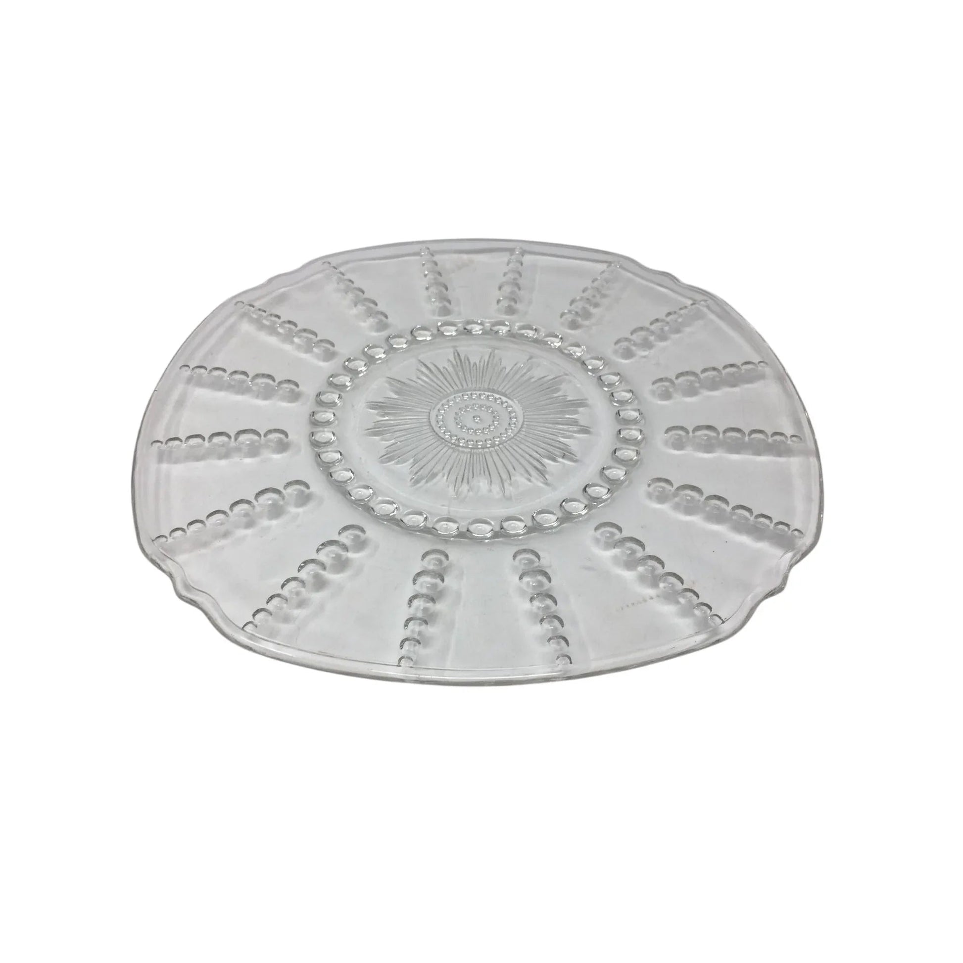 Federal Glass COLUMBIA CRYSTAL Large Square Chop Plate or Serving Tray - A+ Stuff - Plates - A+ Stuff