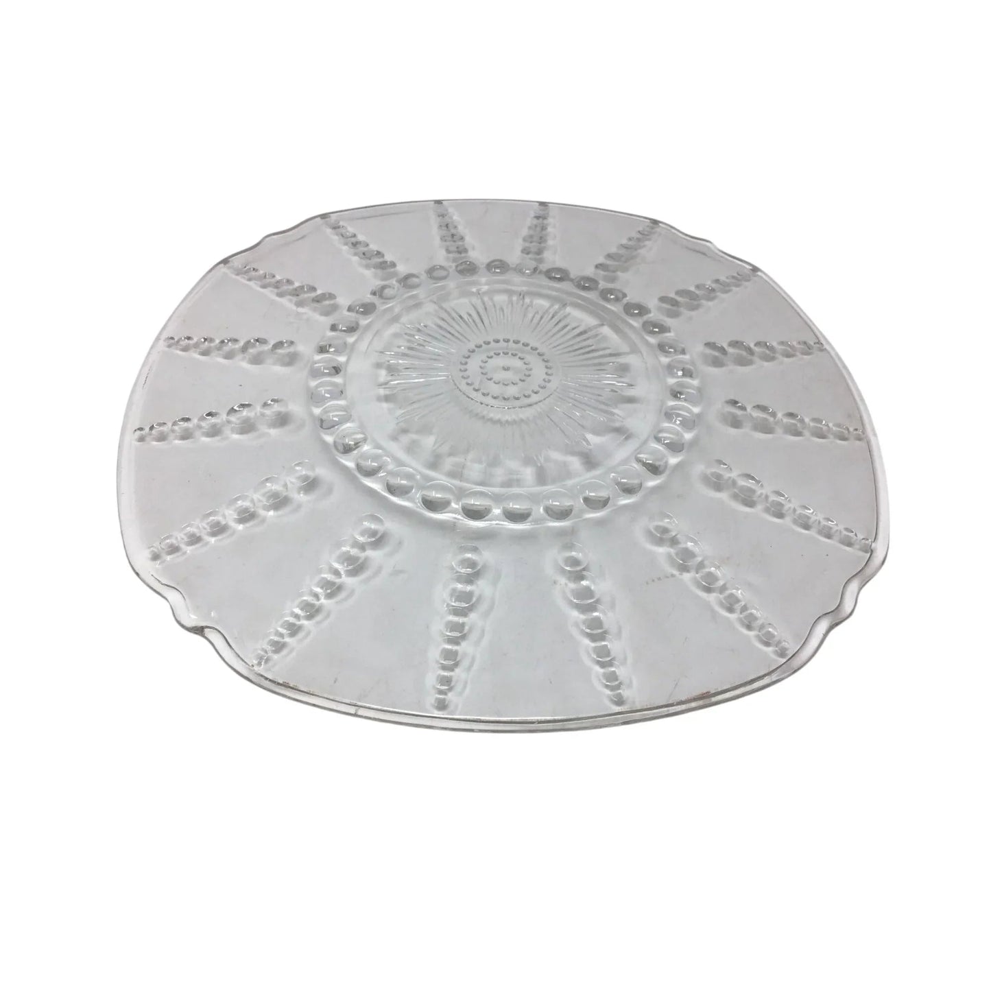 Federal Glass COLUMBIA CRYSTAL Large Square Chop Plate or Serving Tray - A+ Stuff - Plates - A+ Stuff
