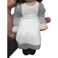 Ceramic Shelf Sitting Amish Woman/Girl Wearing Dress and Mennonite/bonnet on head-Can be painted or keep as is!