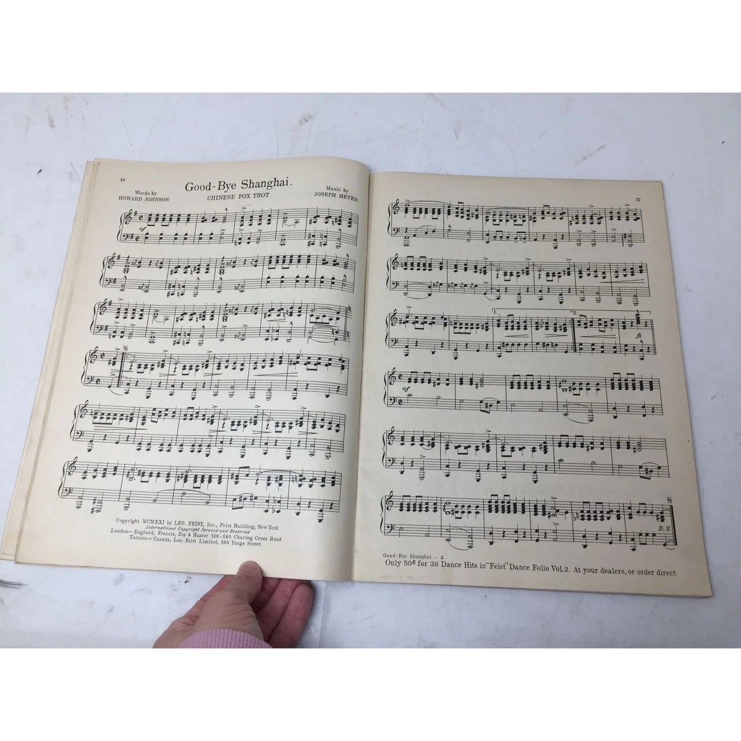 Feist Dance Folio (Vol. 3) latest song hits Arranged by Fox Trots One Step Waltzes - A+ Stuff - SHEET MUSIC - A+ Stuff
