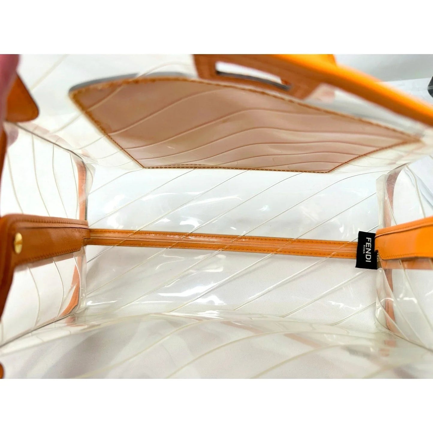 Fendi Peekaboo Defender PVC Clutch Bag Orange - Small - Fendi - Clutch Bag - A+ Stuff