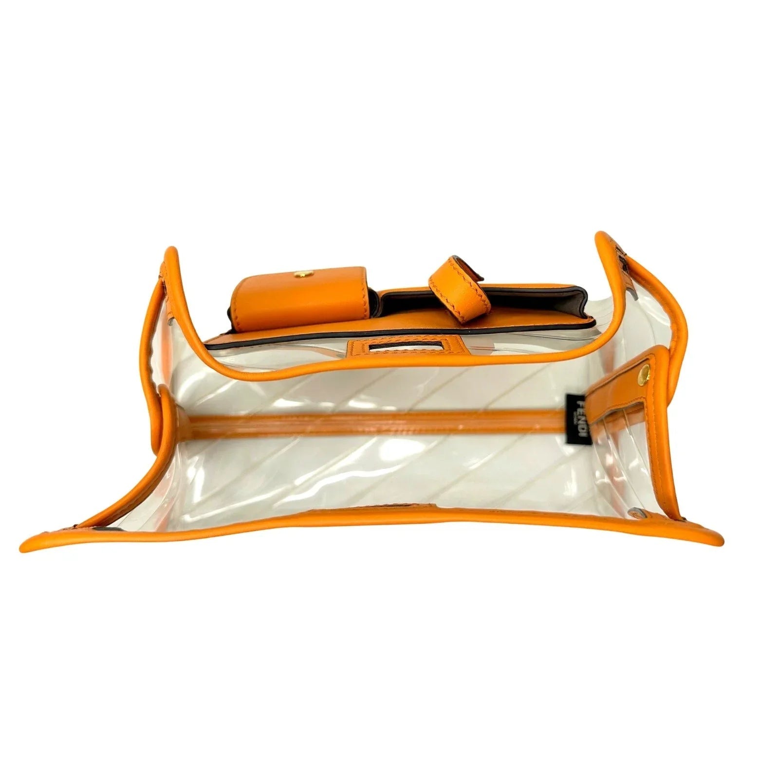 Fendi Peekaboo Defender PVC Clutch Bag Orange - Small - Fendi - Clutch Bag - A+ Stuff