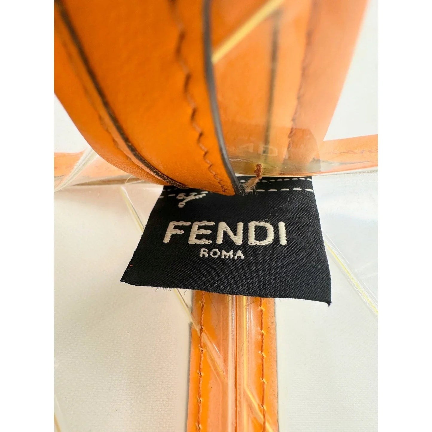 Fendi Peekaboo Defender PVC Clutch Bag Orange - Small - Fendi - Clutch Bag - A+ Stuff
