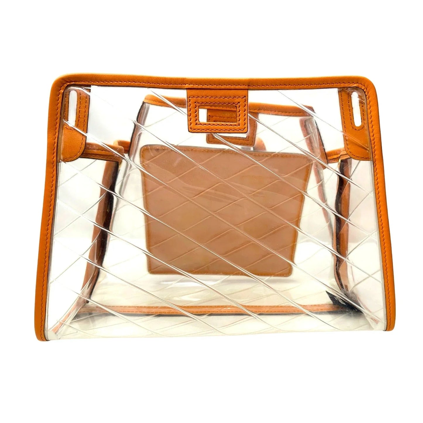 Fendi Peekaboo Defender PVC Clutch Bag Orange - Small - Fendi - Clutch Bag - A+ Stuff