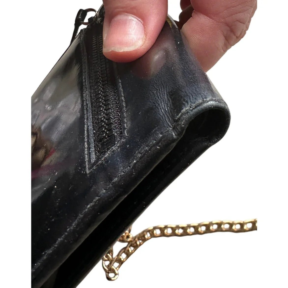 Ferragamo Bi - fold Wallet - Double Gancini Enamel Black - Salvatore Ferragamo - Wallet - A+ Stuff