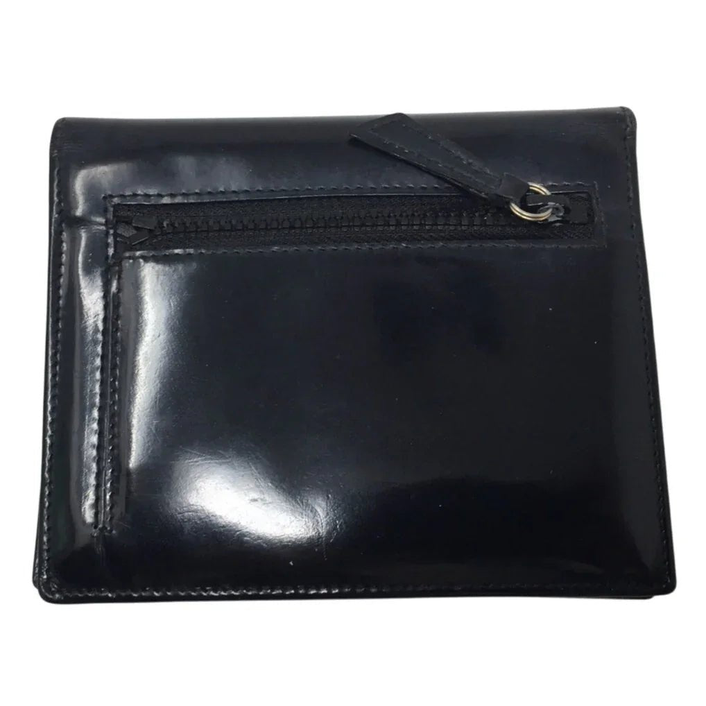 Ferragamo Bi - fold Wallet - Double Gancini Enamel Black - Salvatore Ferragamo - Wallet - A+ Stuff