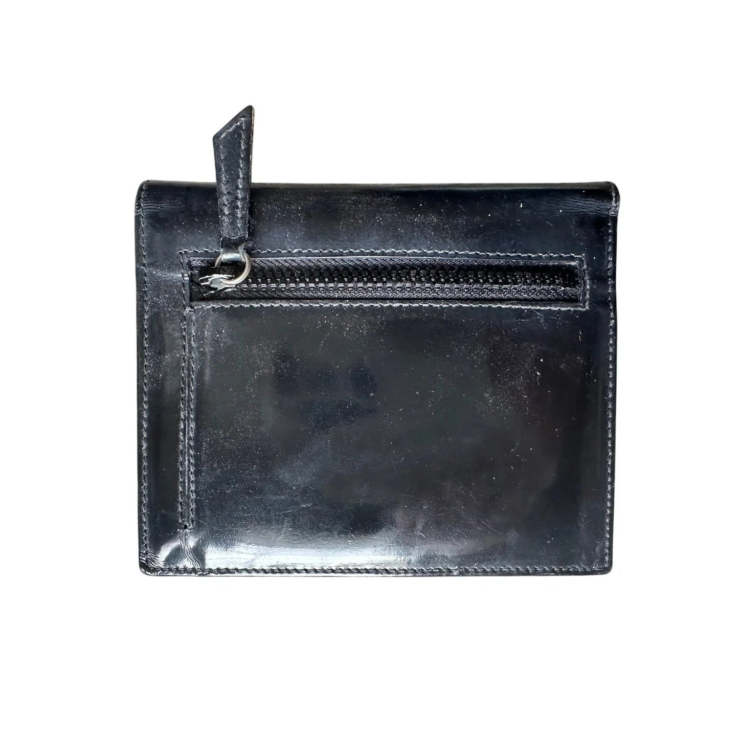 Ferragamo Bi - fold Wallet - Double Gancini Enamel Black - Salvatore Ferragamo - Wallet - A+ Stuff