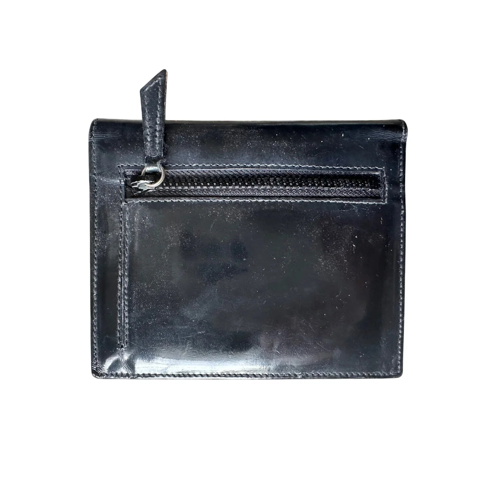 Ferragamo Bi - fold Wallet - Double Gancini Enamel Black - Salvatore Ferragamo - Wallet - A+ Stuff