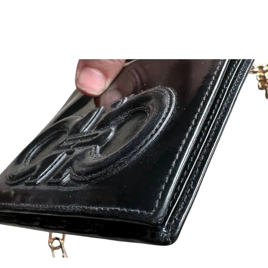 Ferragamo Bi - fold Wallet - Double Gancini Enamel Black - Salvatore Ferragamo - Wallet - A+ Stuff