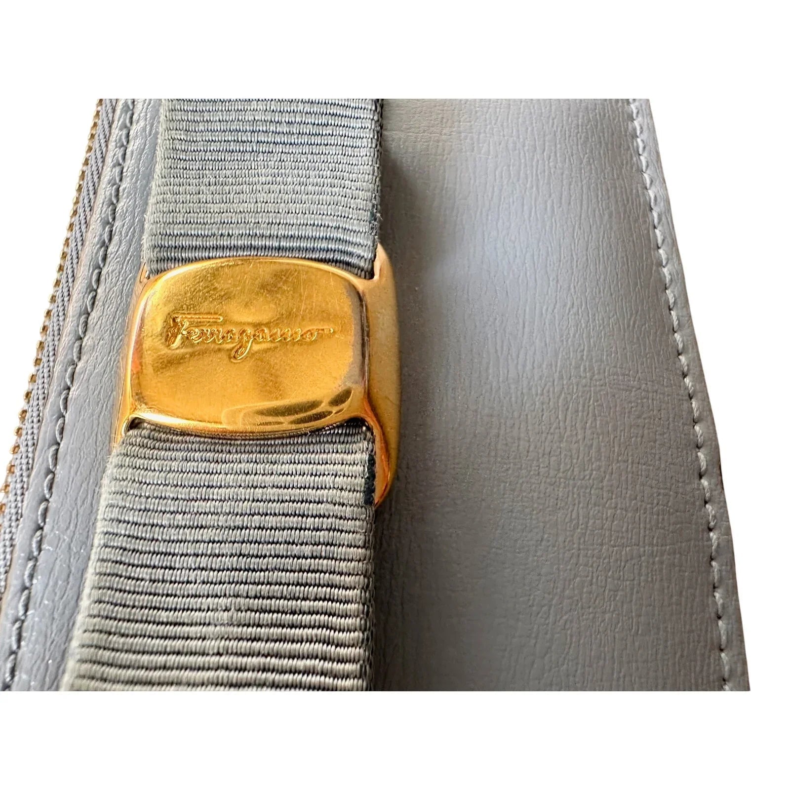 Ferragamo Powder Blue Bow Zippered Pouch Card Holder - Ferragamo - Wallet - A+ Stuff