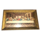 The Last Supper Antique Framed Christian Art. Intricate textured frame. 17" long  Jesus Christ and the Disciples