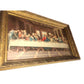 The Last Supper Antique Framed Christian Art. Intricate textured frame. 17" long  Jesus Christ and the Disciples