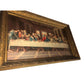 The Last Supper Antique Framed Christian Art. Intricate textured frame. 17" long  Jesus Christ and the Disciples