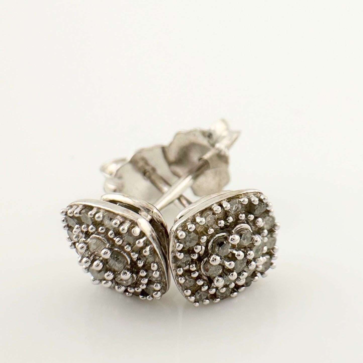 Beautiful Natural 1/4 ct Cushion Cut Diamond Stud Earrings