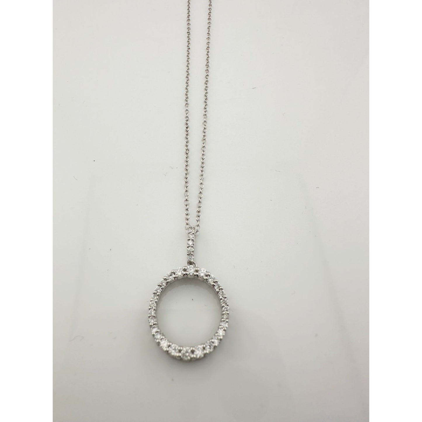 Radiant Circle of Life Eternity Necklace - 1/2 Carat Lab Created Diamonds - Sterling Silver