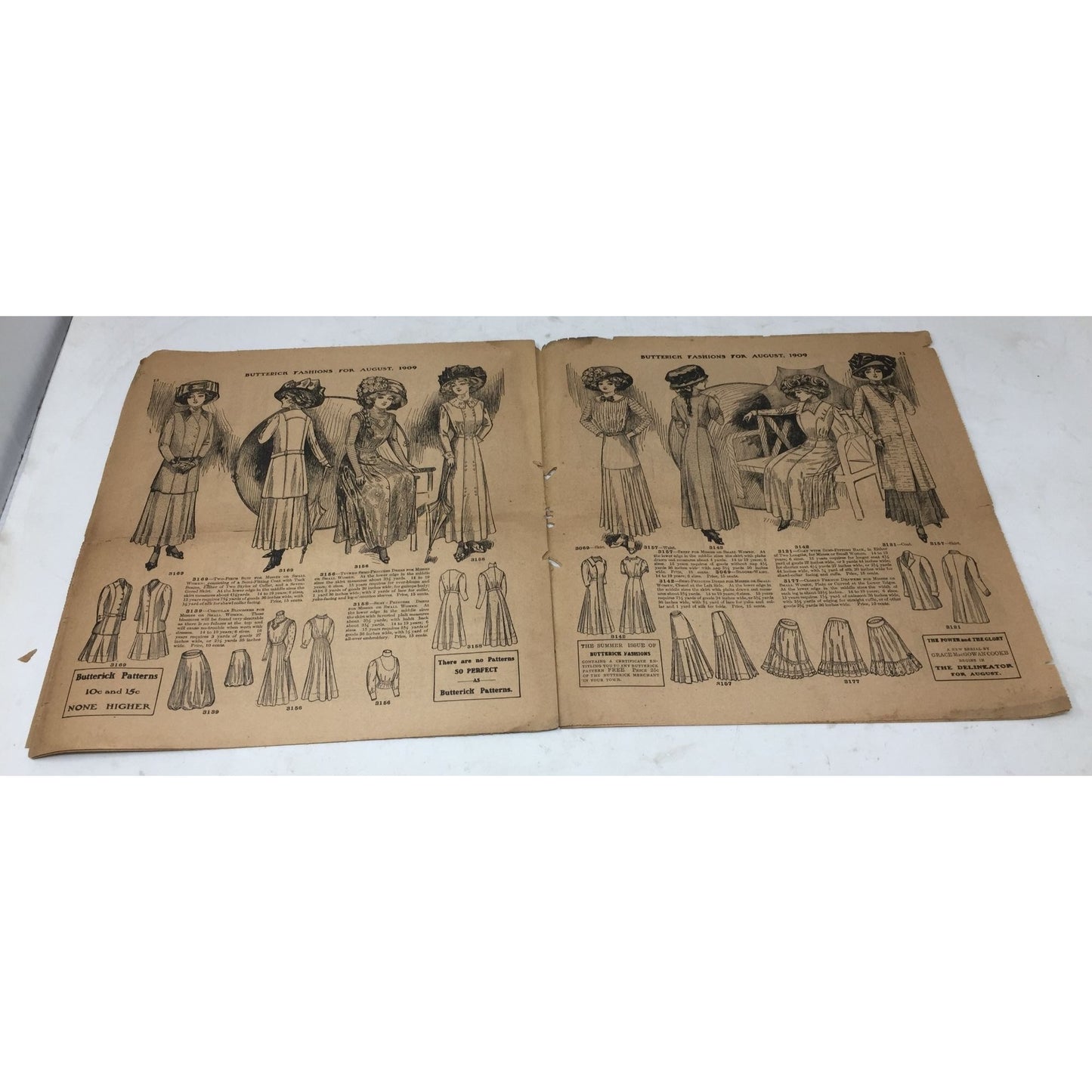 Antique Butterick Fashions Magazine Aug. 1909 ED. G. J. Lauer