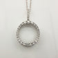 Radiant Circle of Life Eternity Necklace - 1/2 Carat Lab Created Diamonds - Sterling Silver