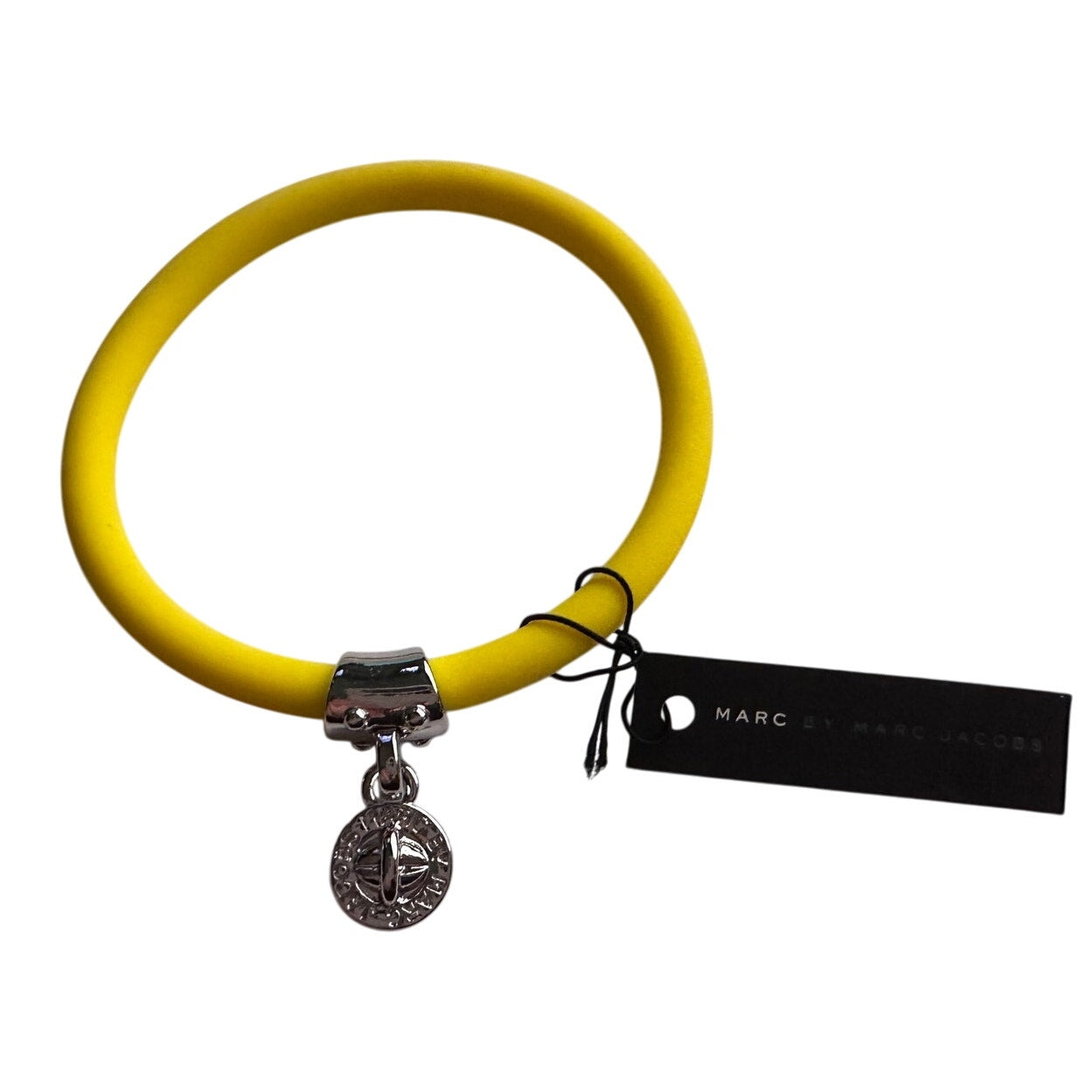 Marc by Marc Jacobs Safety Yellow Bangle Charm Bracelet NWT