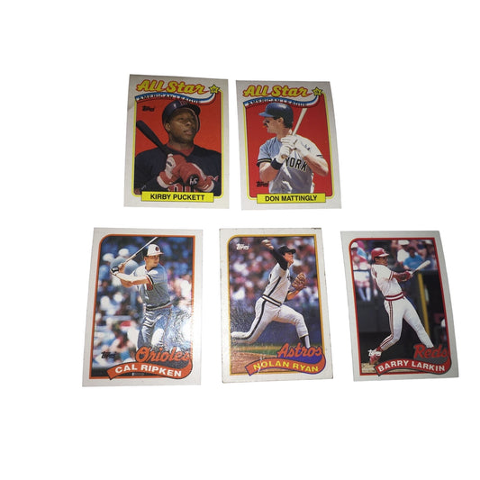 Vintage Collectible Baseball Cards (3) Nolan Ryan, Barry Larkin and Cal Ripken