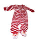 Baby CHRISTMAS Pajamas - SANTA'S HELPER Red/White Striped Sleeper infants 3 Mos