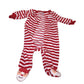 Baby CHRISTMAS Pajamas - SANTA'S HELPER Red/White Striped Sleeper infants 3 Mos