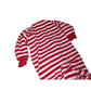 Baby CHRISTMAS Pajamas - SANTA'S HELPER Red/White Striped Sleeper infants 3 Mos