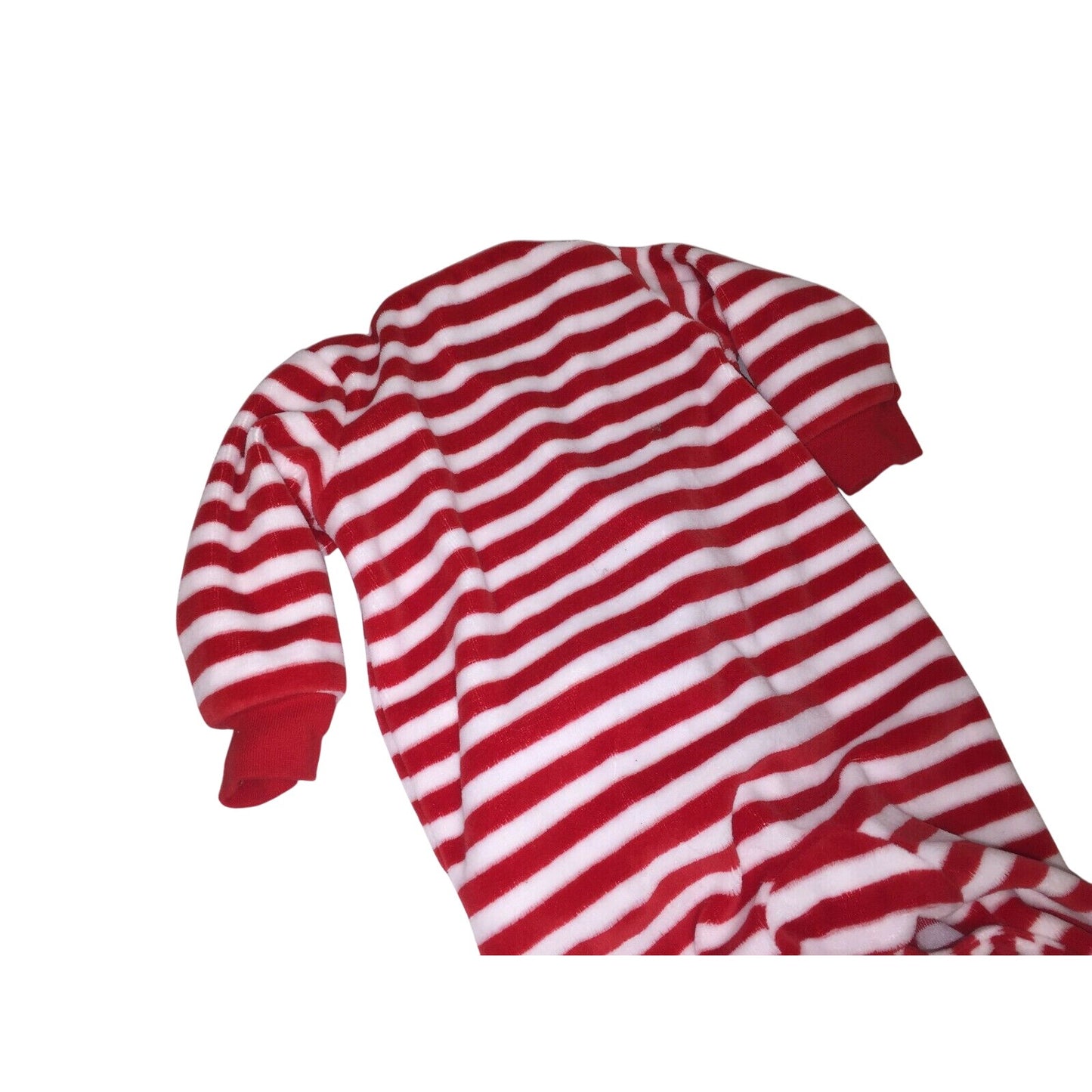 Baby CHRISTMAS Pajamas - SANTA'S HELPER Red/White Striped Sleeper infants 3 Mos